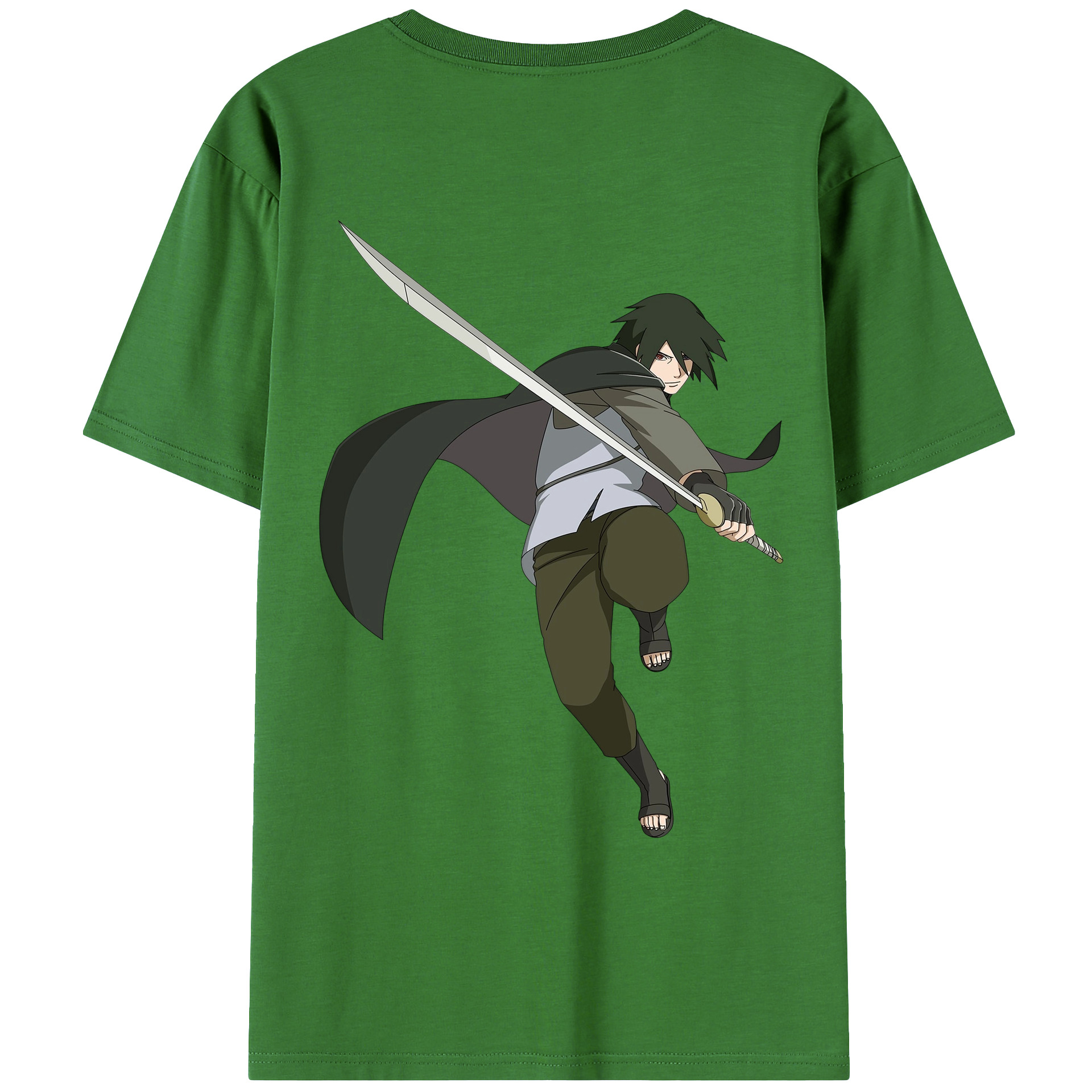 （画像用） NARUTO -ナルト- うちは サスケ Uchiha Sasuke レディース半袖Tシャツ(バックプリント)